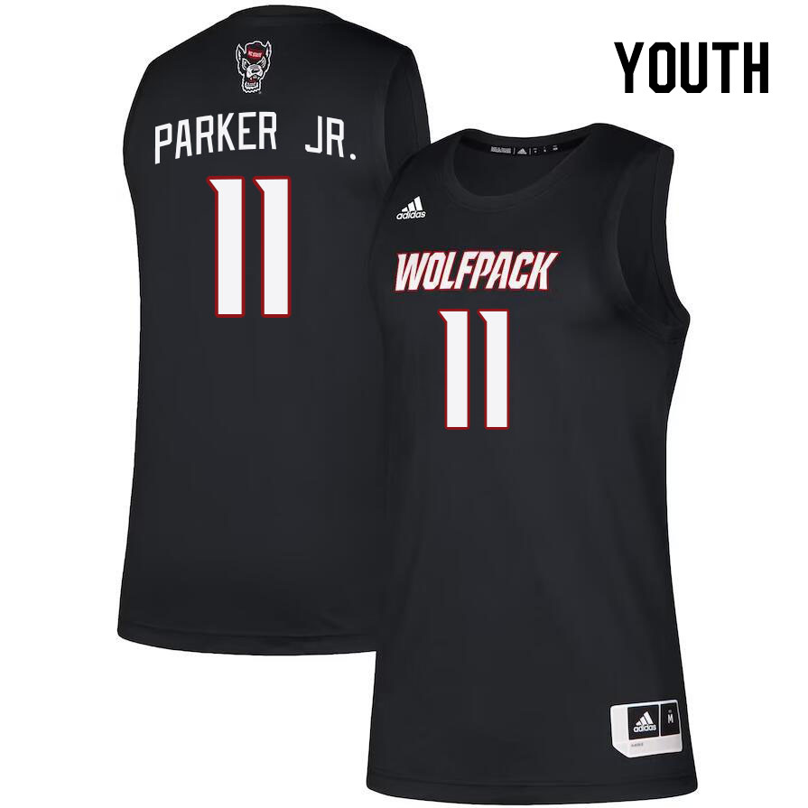 Youth #11 Dennis Parker Jr. NC State Wolfpack College Basketball Jerseys Stitched Sale-Black - Click Image to Close